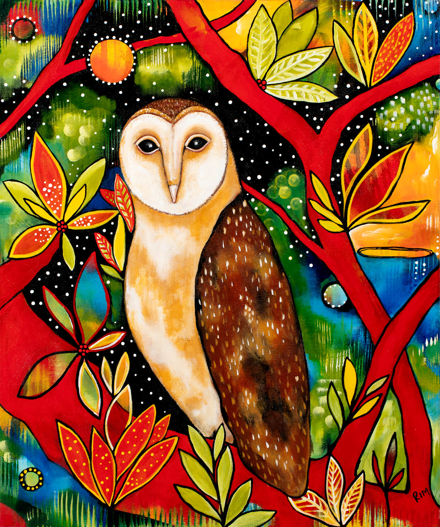Bella (The Barn Owl) Original Artwork by Rachel Ireland Meyers