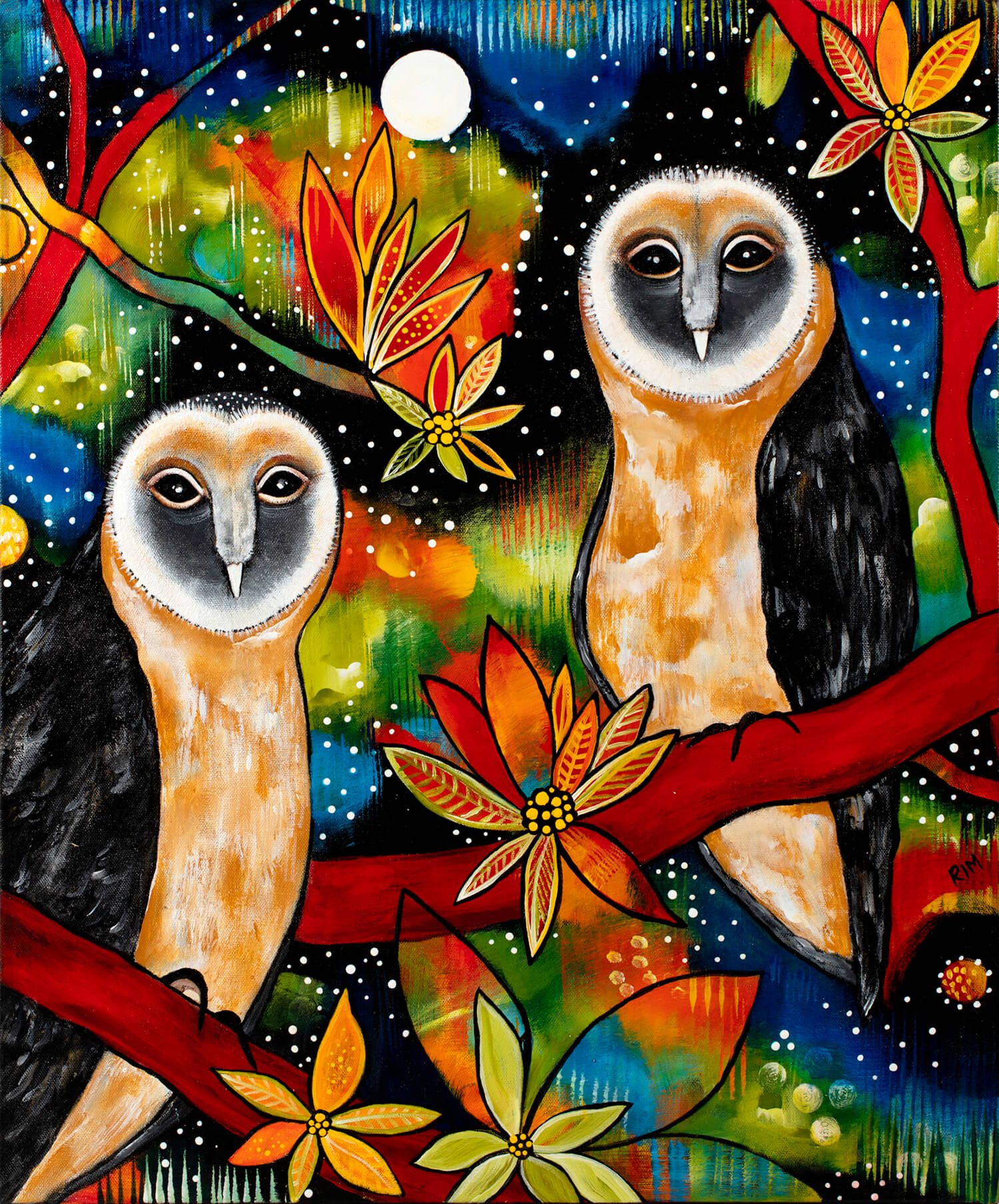 The Sooty Sisters (The Sooty Owls) Original Artwork