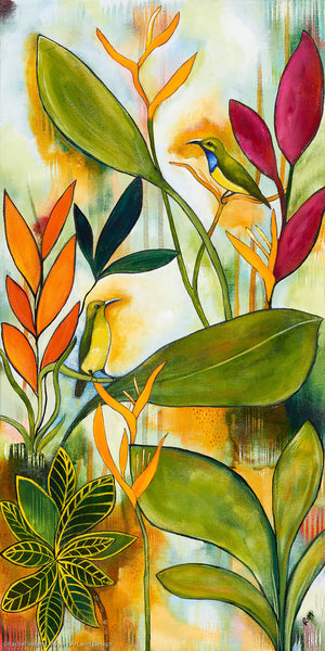 Original Artwork of Sunbirds by Rachel Ireland Meyers
